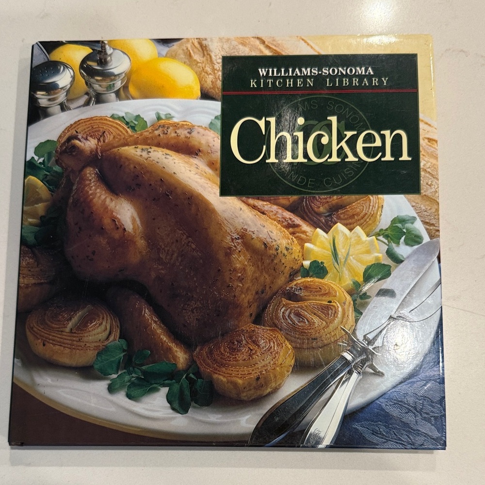 Williams Sonoma Chicken Cookbook with Brown and Yellow Accents